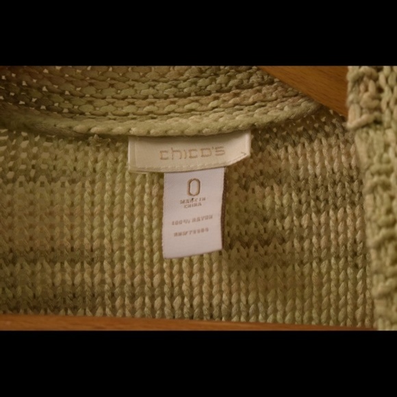 Chico's Oatmeal Beige Open Front Cardigan - Picture 5 of 6